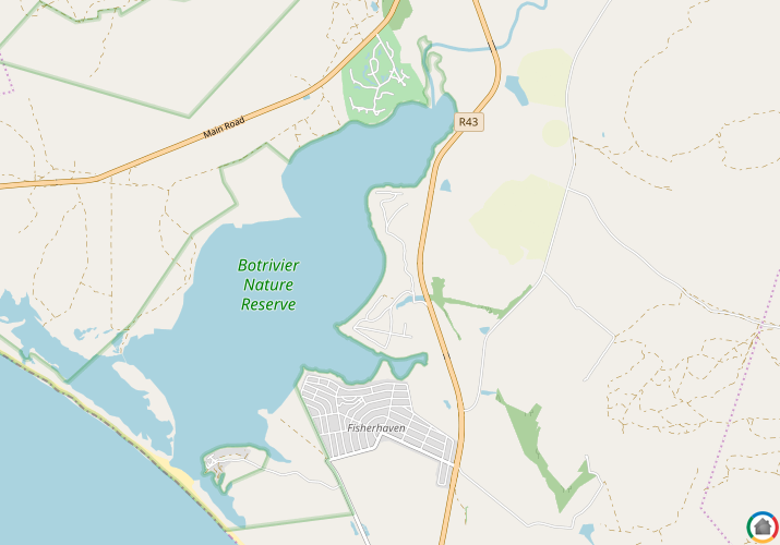 Map location of Benguela Cove Lagoon Wine Estate
